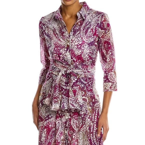 Samantha Sung Womens  Audrey 3 Shirtdress - Picture 3 of 4